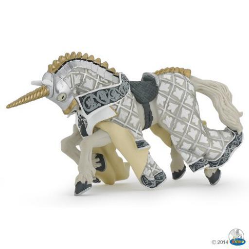 Papo Figurines Cheval du Maître des armes cimier licorne