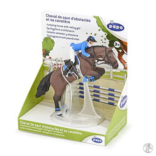 Papo Cheval de saut d'obstacle et sa cavalière (Chevaux, poulains et poneys)