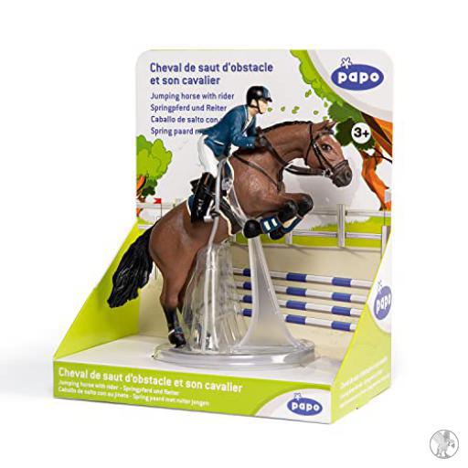 Papo Cheval de saut d'obstacle et son cavalier (Chevaux, poulains et poneys)