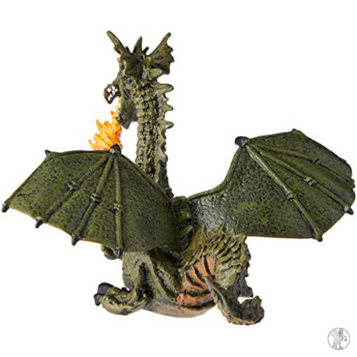 Papo Dragon ailé vert avec flamme (Monde enchanté)