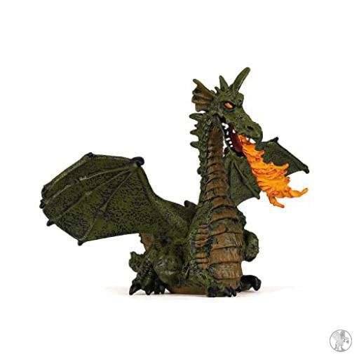 Papo Dragon ailé vert avec flamme (Monde enchanté)