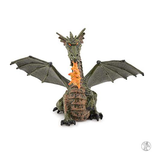Papo Dragon ailé vert avec flamme (Monde enchanté)