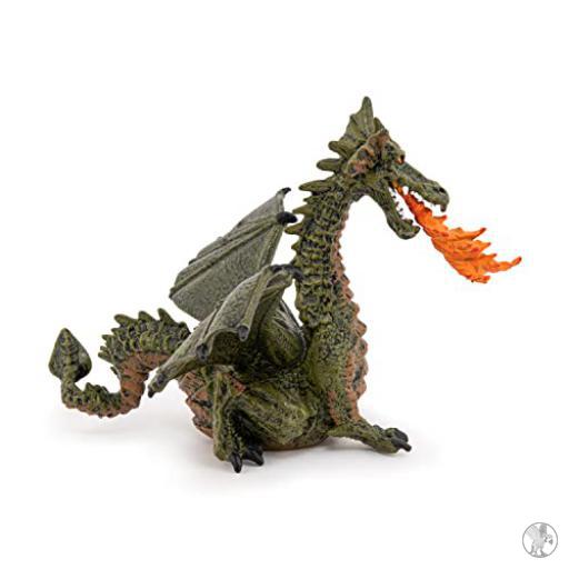 Papo Dragon ailé vert avec flamme (Monde enchanté)