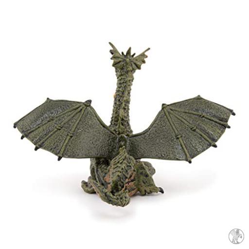 Papo Dragon ailé vert avec flamme (Monde enchanté)