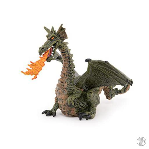 Papo Dragon ailé vert avec flamme (Monde enchanté)