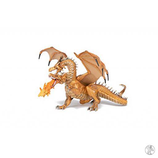 Papo Dragon deux têtes or (Monde fantastique)