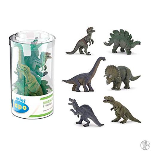 Papo Mini PLUS Dinosaures Lot 1 (Tube de 6 figurines) (Dinosaures)