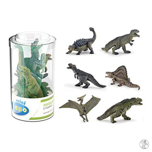 Papo Mini PLUS Dinosaures Lot 2 (Tube de 6 figurines) (Dinosaures)