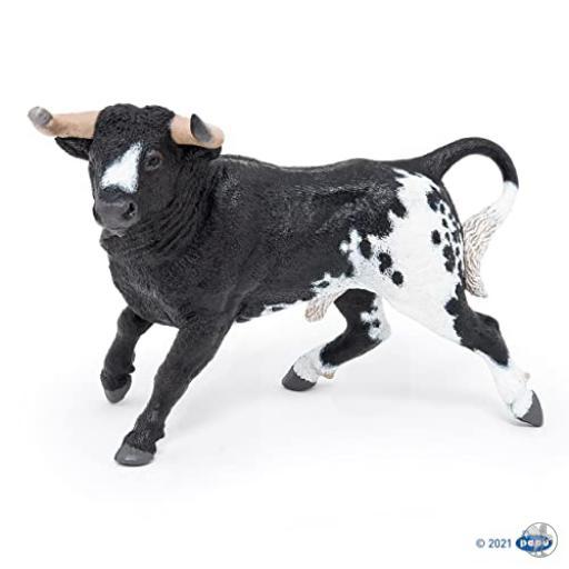 Papo Figurines Taureau espagnol noir et blanc